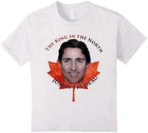 Kids Justin Trudeau T-Shirt King in the North, Canada 4 White