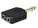 Monoprice 6.35mm (1/4 Inch) Stereo Plug to 2 x 6.35mm (1/4 Inch) Stereo Jack Splitter Adaptor - Gold Plated