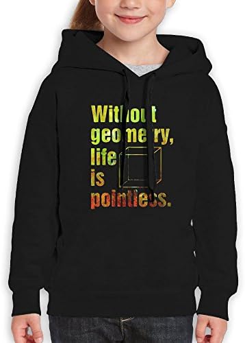 Hidassi Without Geometry Life Is Pointless Teenager Hipster Hooded Sweatshirts Cotton Pullover Hoodies L