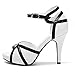 getmorebeauty Peep Toe White Heels for Women Sexy Strappy High Heels Ankle Strap Heeled Sandals