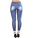 Tengo Women's Slim Denim Pants Juniors Girls Stretchy Distressed Skinny Jeans