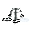 Tefal Ingenio Stainless Steel Pots & Pans Set, 13 Pieces, Stackable, Removable Handle, Space Saving, Non-Stick…
