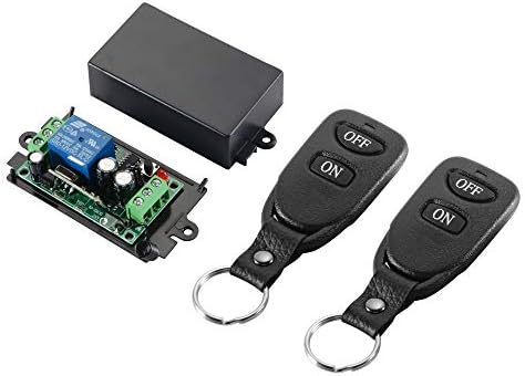 XCSOURCE DC12V 433MHz Wireless RF Remote Control Reciver 1CH Relay Switch Module with 2pcs Transmitter for Electric Gate Garage Door AH512