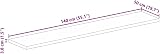 vidaXL Solid Rough Mango Wood Table Top 140x50cm Rectangular Dining Replacement view 3