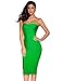 Women's Midi Cocktail Dresses Strapless Bandage Bodycon Dress Wedding Party Dress