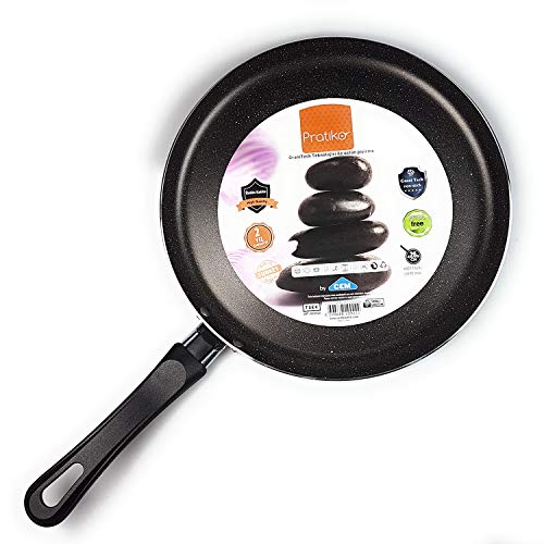 Black Crepe Pan, With PFOA Free Nonstick Coating Made in Europe