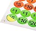 Boao 2800 Pcs Garage Sale Prices Stickers Yard Pricing Sticker Labels 3/4'' in Diameter Yard Sale Price Labels Preprinted Dollar Retail(Neon Pink, Yellow, Orange, Purple, Blue, Red, Green)