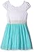 Youngland Girls' Crochet Lace to Pleated Chiffon Dress