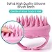 Desentie Hair Scalp Massager Exfoliating Personal Massager Brush With Silicone Spikes for Shampoo Scrubbing and Stimulating Hair Growth Pink