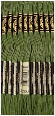 Bulk Buy: DMC Six Strand Embroidery Cotton 8.7 Yards Medium Pine Green 117-3363 (12-Pack)