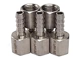 LTWFITTING Bar Production Stainless Steel 316 Barb Fitting Coupler 1/4