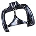 Black Leather Exposed Nipples Bra,Arm Restraints Sleeve,Adult Slave Training Dog Collars,for Couples BDSM Sexual Life (Pulling Rope & Padlock 7 Pieces)