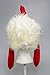 jAc unisex adult Velvet Chicken costume headwear and hats, Red/White/Yellow, Medium US