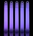Lumistick 6 Inch Premium Glow Sticks | 15mm Thick Flat Bottom Illuminating Glowing Sticks | Waterproof & Non-Toxic Light Up Neon Sticks with Hook for Camping & Hiking (25 Glow Sticks, Purple)