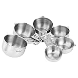 VonShef Premium 6 Piece Measuring Cup Set Grade Stainless Steel