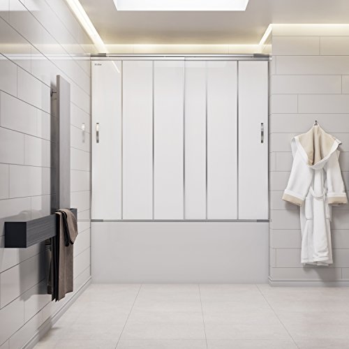 Clip On Sliding Bathtub Shower Door for Bath Tubs 58 to 63 inches With Polycarbonate Panels and