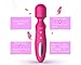 XUANAI Automatic Heating Wand Massager with 12 Powerful Speeds & Astonishing Vibration Modes, Rechargeable Handheld Body Massager for External Elvet-Smooth Sensation 100% Waterproof (Purple) (Pink)