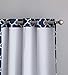 HLC.ME Lattice Print Thermal Insulated Room Darkening Blackout Grommet Window Curtain Panels for Living Room - Set of 2-37 W x 96 L - Navy Blue