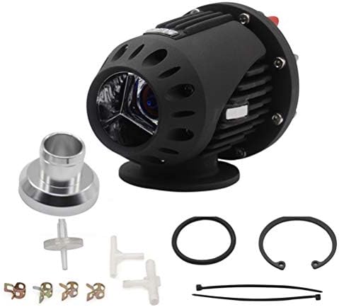 SQV4 Automotive Universal Pressure Relief Blow Off Valve Turbocharger Relief Valve Bov With Adapter Flange IV 4,Black