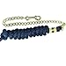 Intrepid International Poly Lead Rope with Brass Plated Chain, Navythumb 1