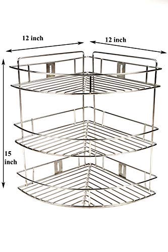 Buy Gehwara Stainless Steel 3 Tier Kitchen Shelves Corner Rack