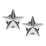BCP 1 pair Alloy Suit Shirt Collar Pin Back Lock Brooch Badge Decoration (No.18 Star Shape)