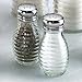 Beehive Glass Salt and Pepper Shakers and Sugar Pourer with Stainless Steel Tops