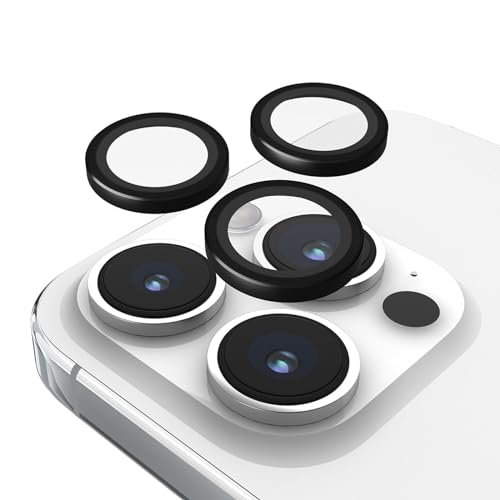 Case-Mate Camera Lens Protector w/Black Aluminum Rings for iPhone 15 Pro Max/iP…