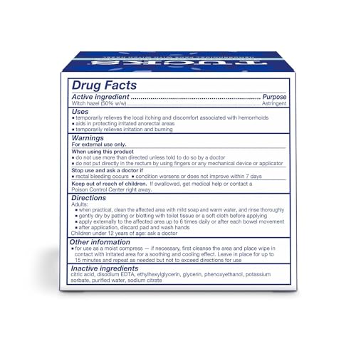 TUCKS MEDICATED COOLING PADS, 100 COUNT – PADS WITH WITCH HAZEL, CLEANSES SENSITIVE AREAS, PROTECTS FROM IRRITATION, HEMORRHOID TREATMENT, MEDICATED PADS USED BY HOSPITALS