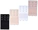 KTOBTEL Women's Bra Extender 3 Hooks 3 Rows 8Pcs Elastic Bra Band Hook Strap Extensions Multicoloured