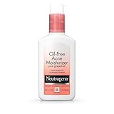 Neutrogena Oil Free Acne Facial Moisturizer with Salicylic Acid Acne Treatment Medicine, Pink Grapefruit Acne Fighting Face Lotion with Salicylic Acid to Treat Breakouts, Non Comedogenic, 4 fl. oz