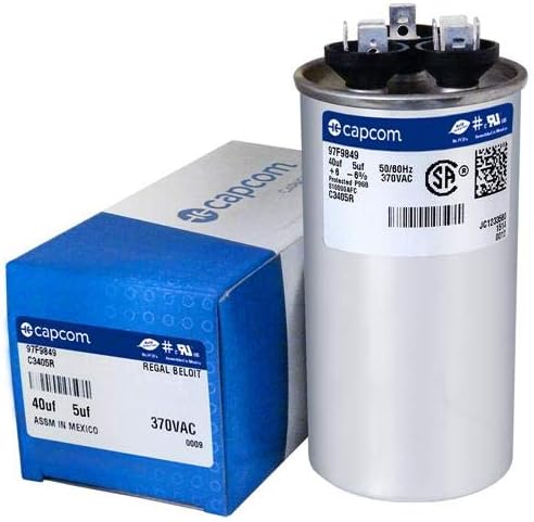 B9457-5500 - 40 + 5 uf MFD 370 Volt VAC - Goodman Round Dual Run Capacitor Upgrade
