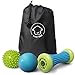 Foot Massager and Massage Ball Set - 2 Back Massager Massage Balls and Foot Massage Muscle Roller Therapy Set with Handheld Massager Tools Carry Bag