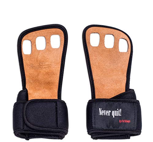 Gymnastics Grips - Gloves for Crossfit - Workout Gloves with Wrist Wraps - Weight Lifting Gloves - G - //coolthings.us