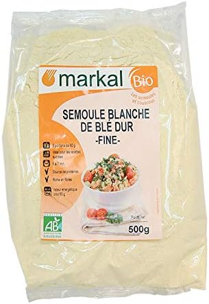 Semoule Blanche De Ble Dur Fine 500g Markal Amazon Fr Epicerie