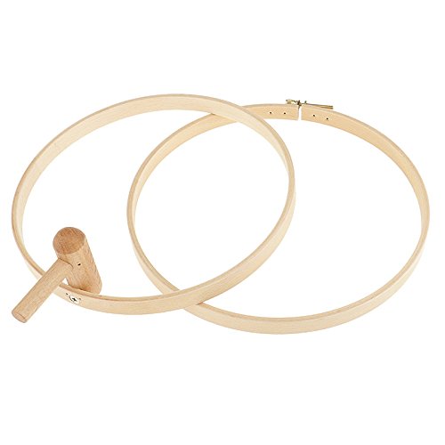 8.27Inch Embroidery Hoop Dia 21cm High Adjustable Wooden Standing Leg Embroidery Frame Solid Wood Cross Stitch Rack - Thumbnail 5