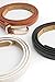 Set of 5 HBY Women Metal Fashion Skinny Leather Belt Elastic belt solid color, One Size Fits 30-34.