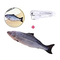Cheerpet Catnip Toys Cat Wagging Fish Electric Doll Fish Realistic Plush Toy Cat Pet Interactive Chew Toy Cat Kicker Fish Toy
