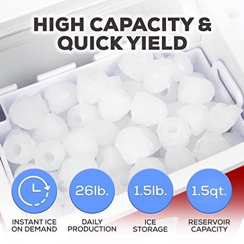 Igloo Automatic Ice Maker, Self Cleaning, Countertop Size, 26 Pounds