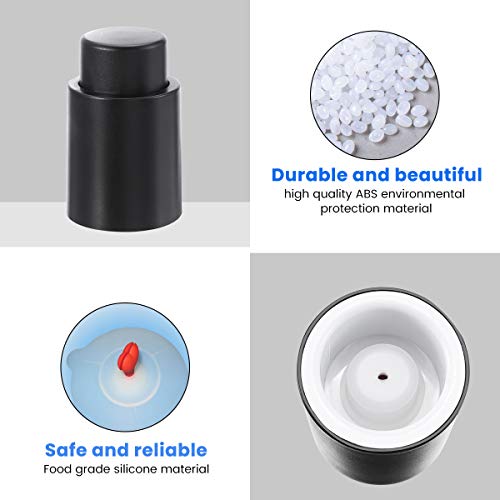3 Pack LIUMY Vacuum Wine Stopper, Reusable Wine Preserver for Bottle Red Wine, Keep Fresh & Good Optimum Taste for Wine, Best Gift/Tools for Wine Lovers. - Thumbnail 3