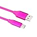 Mchoice for Samsung Galaxy S8 / S8+ Plus Type C USB-C Sync Charger Charging Power Cable (Hot Pink)