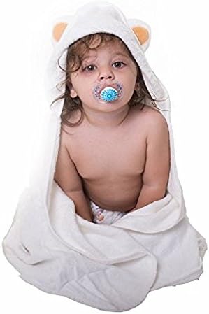 Baby Hooded Towel | 100% Organic Bamboo | Bacterial and Odor Resistant Towel | Perfect Size F or Infants and Toddlers | Keeps Your Young One Dry and Warm