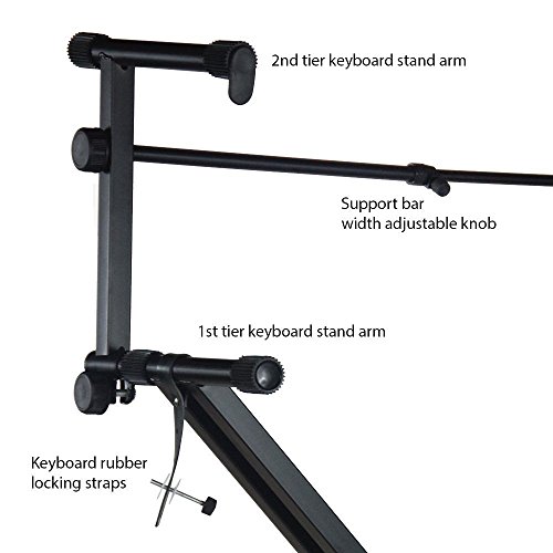 image for Eosphorus Professional Electronic Piano Keyboard Stands Adjustable 2-T