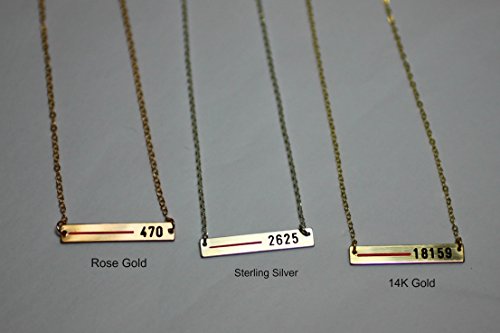 image for Silverado Jewelry Thin Blue Line Sterling Silver Personalized Necklace