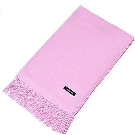 AERLIS Rich Solid Colors Cashmere Feel Winter Scarf Shawl Wrap (Pink)