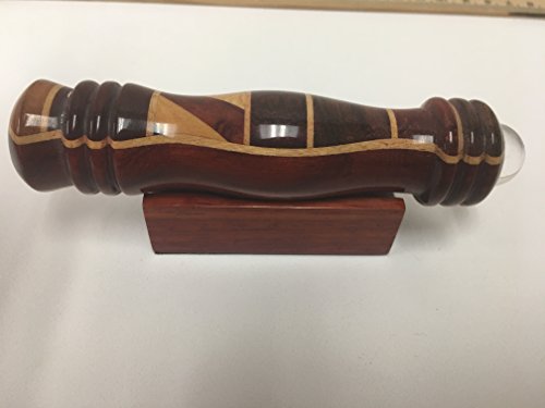 N & J Kaleidoscope Teleidoscope in Padauk Wood, 4 1/2 Inch, Inlaid Woods of Padauk, Ebony, Teak and Jalneem