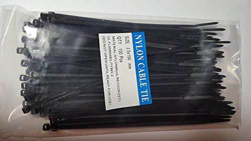 VZ Premium Zip Ties Cable Straps (100, Black)