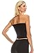 Kurve Women’s Strapless Tube Top - Medium Length Seamless Bandeau Stretchy Sexy Bra Tops, UPF 50+ (Made in USA), Black, X-Small/Medium