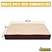 KOPEKS Large Rectangular Orthopedic Memory Foam Dog Bed - Includes Waterproof Inner Protector & Removable Cover - Brown