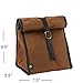 Fit & Fresh Men's Classic Roll Top Insulated Lunch Bag with Ice Pack, Dark Brown
